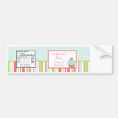 Etiket waterflesje Partij Roze pastbloemen Bumpersticker (Voorkant)