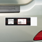 Etiket waterflesje Penguin Love Couple Mate for Li Bumpersticker (Op auto)