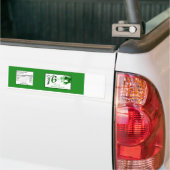 Etiket waterflesje zoet 16 Green Party Bumpersticker (Op Truck)