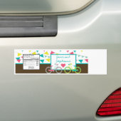Etiket waterflesjes liefhebbergen fietskarni bumpersticker (Op auto)