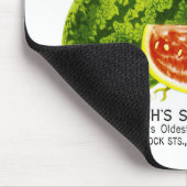 Etiket watermeloen zeepverpakking muismat (Hoek)