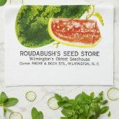 Etiket watermeloen zeepverpakking theedoek (Gevouwen)