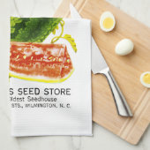 Etiket watermeloen zeepverpakking theedoek (Quarter Fold)