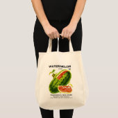Etiket watermeloen zeepverpakking tote bag (Voorkant (product))