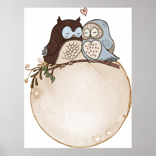 Etiket waterverf schattig label poster (Voorkant)