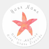 Etiket "Waterverf Starfish" (Voorkant)