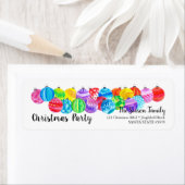 Etiket waterverf uitnodiging voor kerstfeestdag (Insitu)