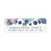 Etiket waterverven en bosbessen (Voorkant)