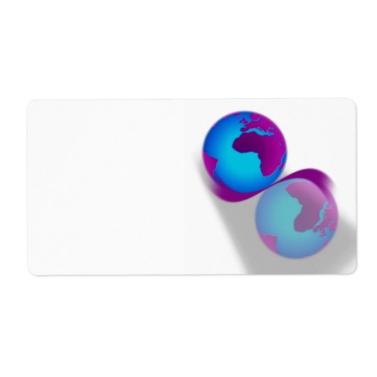 Etiket wereldbol (Voorkant)