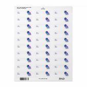 Etiket wereldbol (Full Sheet)