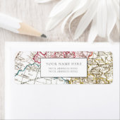 ETIKET  WERELDKAART TERUGKEER ADRES (Insitu)