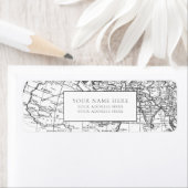 ETIKET  WERELDKAART TERUGKEER ADRES (Insitu)