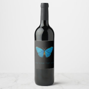 ETIKET WIJN : BLAUWE BUTTERFLES