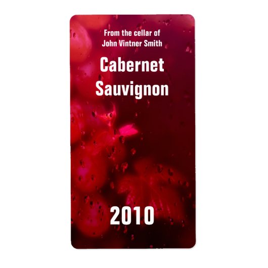 Etiket wijnfles (Voorkant)