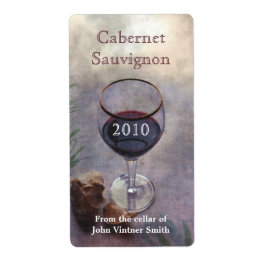 Etiket wijnfles