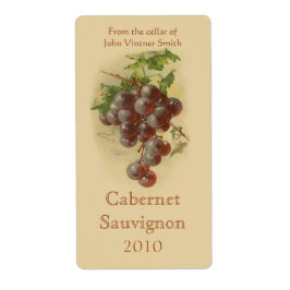 Etiket wijnfles