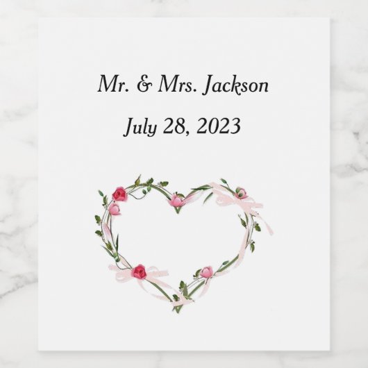 Etiket wijnfles Set gepersonaliseerd (Enkel label)