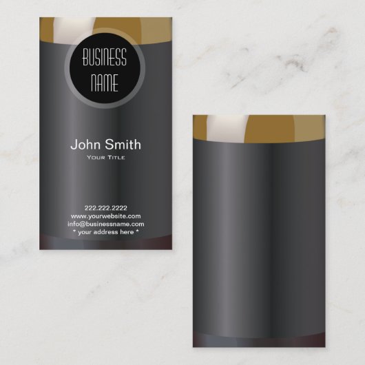 Etiket wijnfles Wijn Visitekaartje (Voorkant / Achterkant)