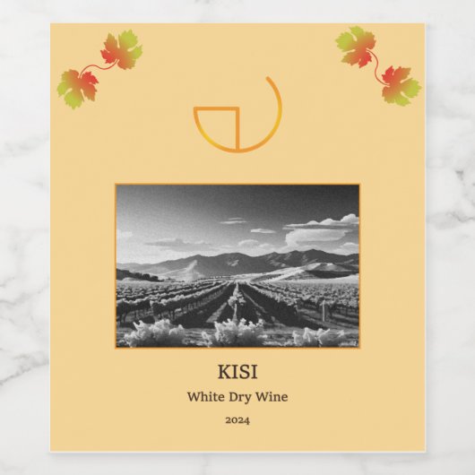 Etiket wijnflesje (Enkel label)