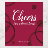 Etiket wijnvlek (Enkel label)