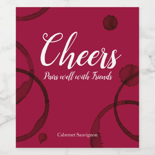 Etiket wijnvlek (Enkel label)