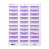 Etiket wit en Paars glitter (Full Sheet)