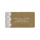 Etiket wit kant en overlappend adres (Voorkant)