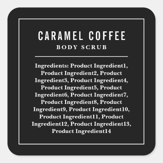 Etiket Wit randnummers Aangepaste kleuringrediënte (Voorkant)