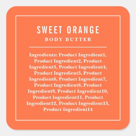 Etiket Wit randnummers Aangepaste kleuringrediënte (Voorkant)