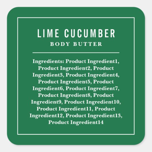 Etiket Wit randnummers Aangepaste kleuringrediënte (Voorkant)