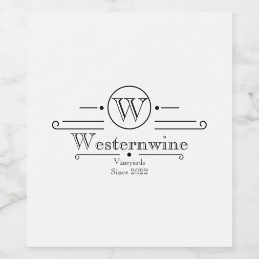 Etiket witte gepersonaliseerde familie Wijn flesje (Enkel label)