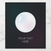 Etiket witte parelwijn (Enkel label)