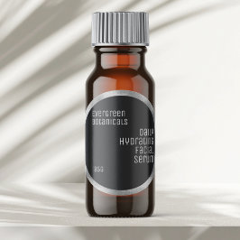 etiket zeep cosmetica - zwart met zilver