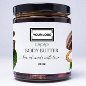 Etiket zelfgemaakte cacao body butter