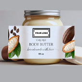 Etiket zelfgemaakte cacao body butter