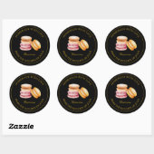 Etiket zelfgemaakte macaron | Black (Vel)