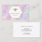 Etiket zeshoek bij visitekaartje (Voorkant / Achterkant)