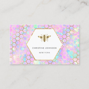 Etiket zeshoek bij visitekaartje