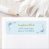 Etiket zoete blauwe Baby shower (Insitu)