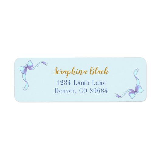 Etiket zoete blauwe Baby shower (Voorkant)