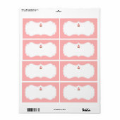 Etiket zoete en peulroze koekjes (Full Sheet)