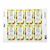 Etiket zonnebloem Schoonheid Persoonlijke zorg Ton (Full Sheet)