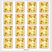 Etiket zonnebloem sticker (Vel)