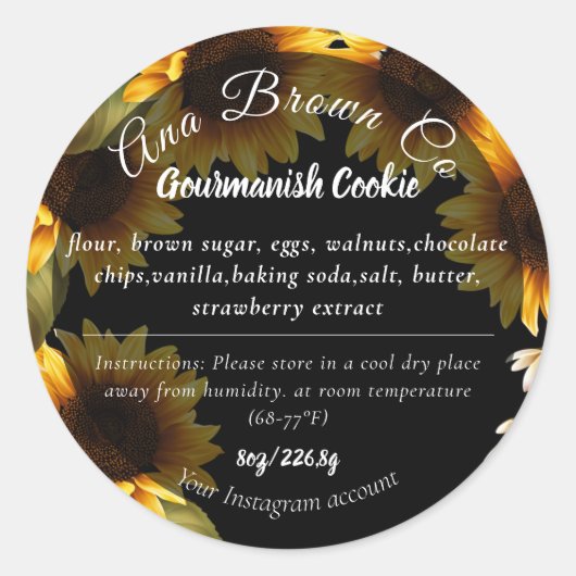 Etiket zonnebloempitten (Voorkant)