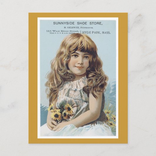 Etiket zonnescherm winkel Victoriaans Briefkaart (Voorkant)