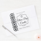Etiket zwart-wit geometrische kaars (Envelop)