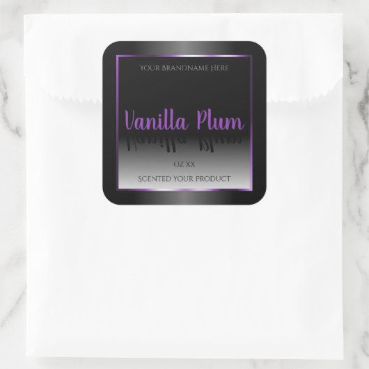 Etiket zwart-wit Paars Shimmer Lijst (Tas)