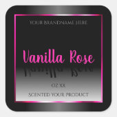 Etiket zwart-wit product Glamoureus roze Lijst (Voorkant)