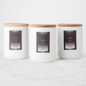 Etiket zwart-wit product Glamoureus roze Lijst (Flessen)