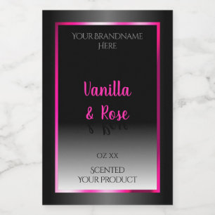 Etiket zwart-wit product Glamoureus roze Lijst